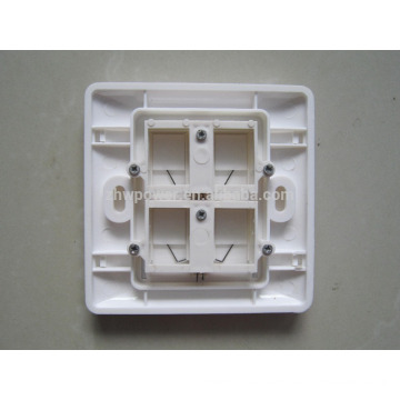 4 port face plate, ethernet face plate rj45 wall plate,rj45 socket wall face plate with cheap price